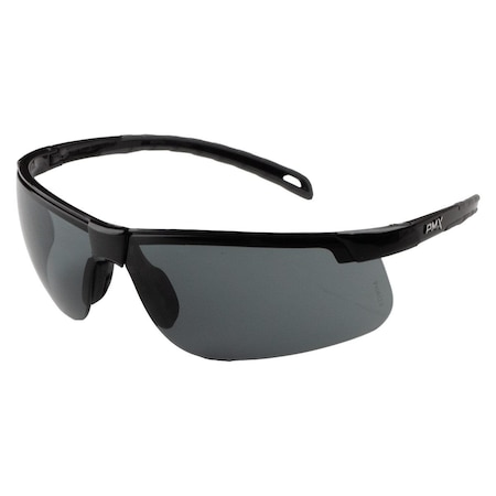 Gemplers Safety Glasses, Gray Lens, Black Frame, Half-Frame GEMP-SB8620D